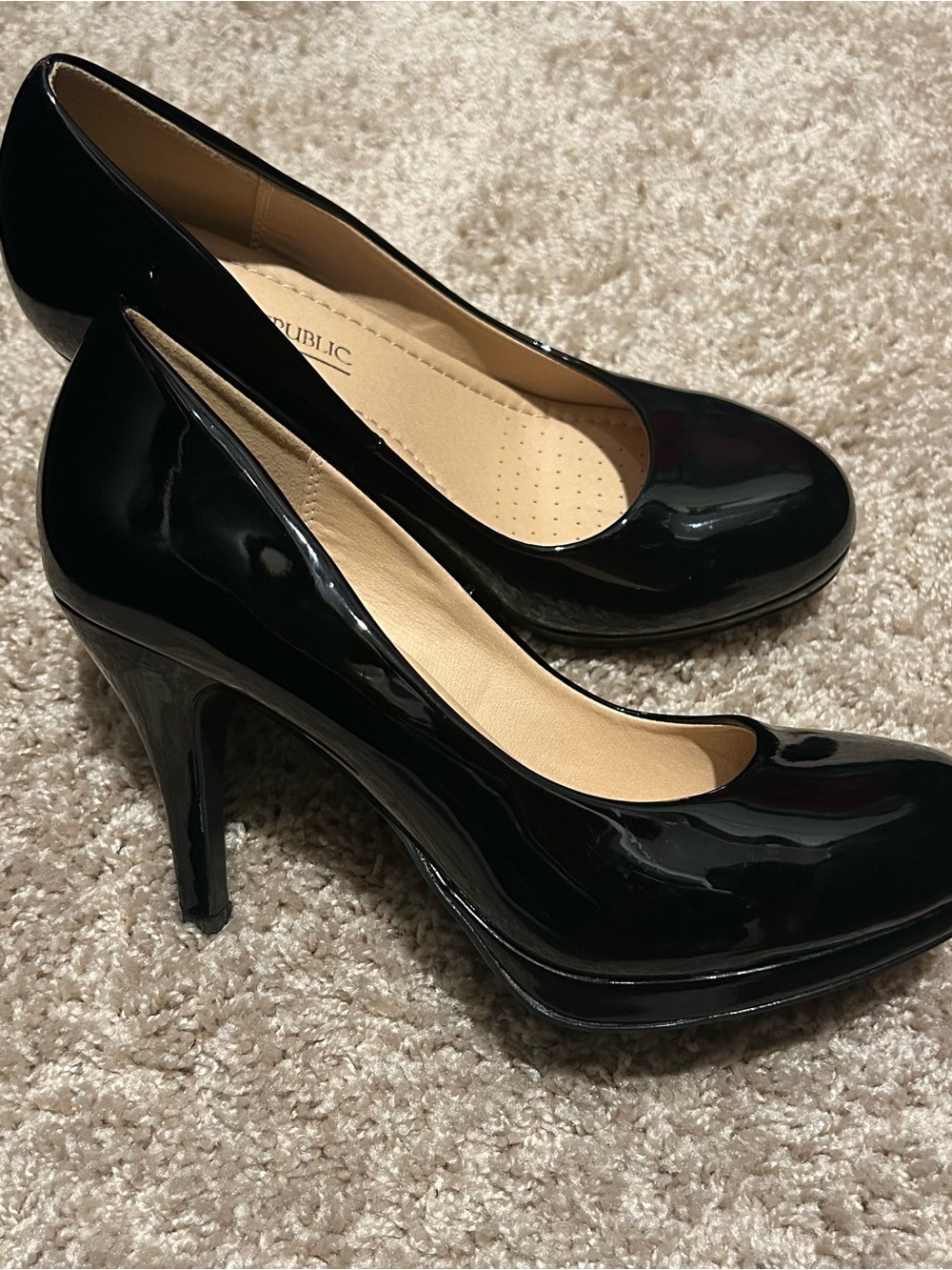 Marco Republic Sexy Classic Black Patent High Heel Pumps- Super Comfortable